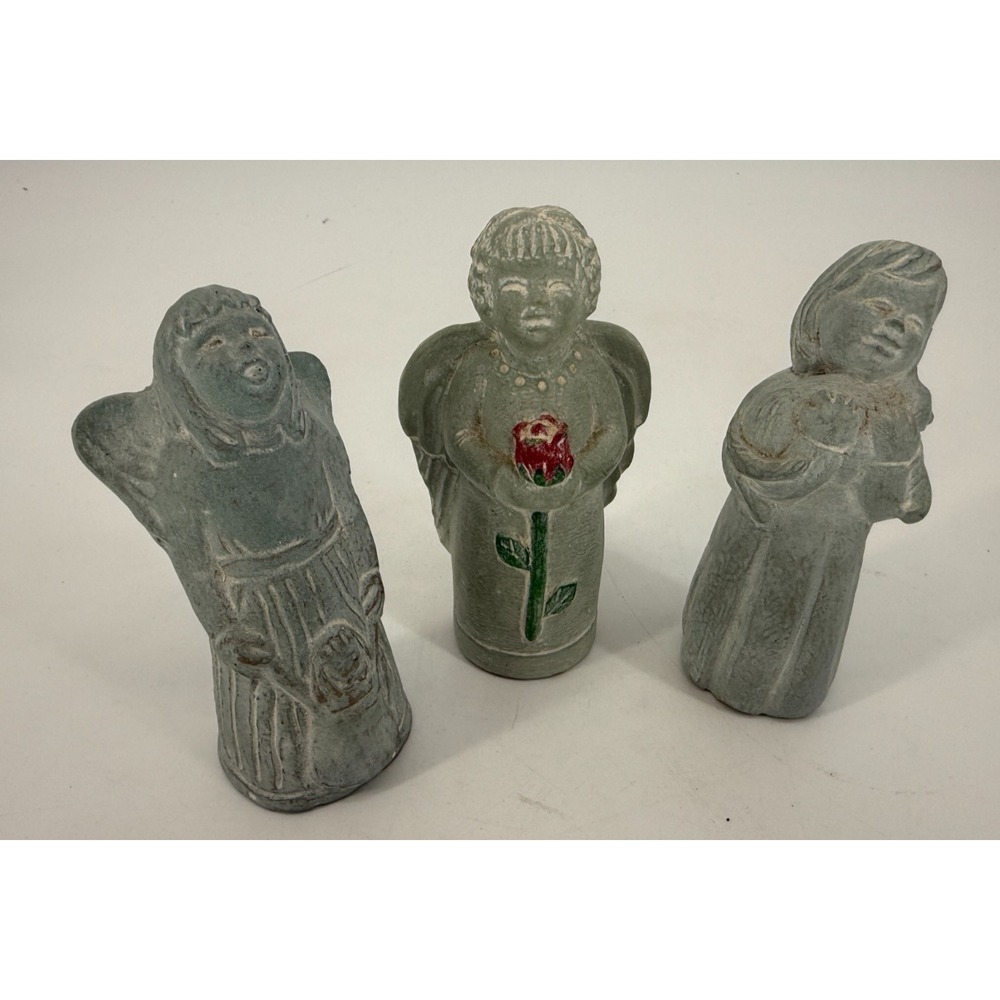 Vintage Artist Isabel Bloom Set of 3 Angels 5 1/2 inch Figurines Sculptures